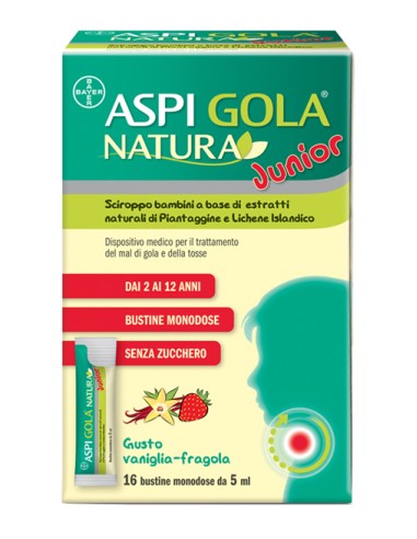 Aspi Gola Natura Junior 16 Bustine Monodose Da 5 Ml