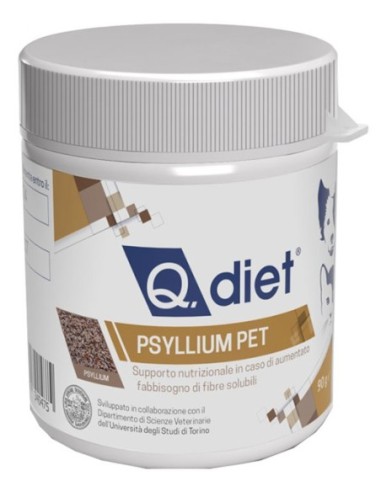 Q Diet Psyllium Pet Polvere 90 G