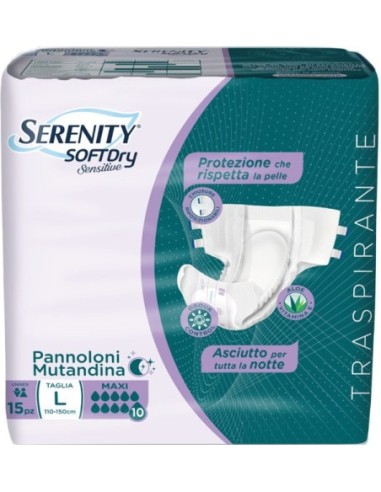 Pannolone Mutandina Serenity Sd Sensitive Maxi L 15 Pezzi