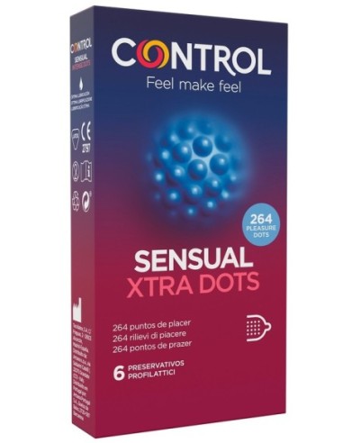 Control Sensual Xtra Dots 6 Pezzi