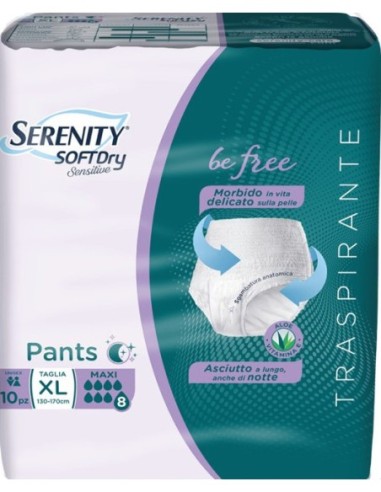 Serenity Pants Sd Sensitive Be Free Maxi Xl 10 Pezzi