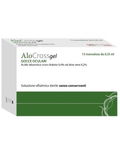Soluzione Oftalmica Lubrificante A Base Di Acido Ialuronicosale Sodico Cross Linkato 0,20% Alocross 15 Oftioli 0,35 Ml