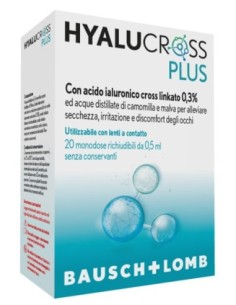 Hyalucross Plus 20 Flaconcini Monodose Da 0,5 Ml
