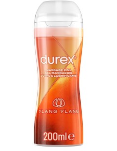 Durex Massage 2 In 1 Gel Massaggio Corpo E Lubrificante Ylang Ylang 200 Ml