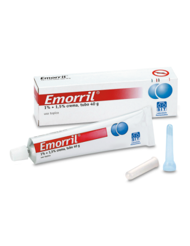 Emorril*crema Rett 40 G 1% + 1,5%