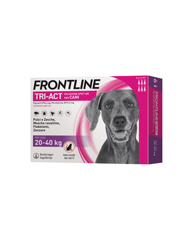 Frontline Tri-act*spot-on Soluz 6 Pipette 4 Ml 2.019,2 Mg +270,4 Mg Cani Da 20 A 40 Kg