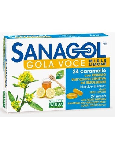 Sanagol Gola Voce Miele Limone 24 Caramelle