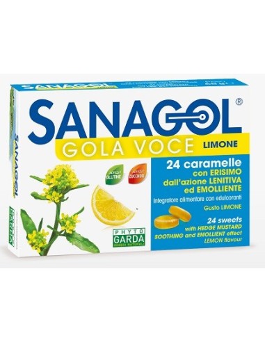 Sanagol Gola Voce Senza Zucchero Limone 24 Caramelle