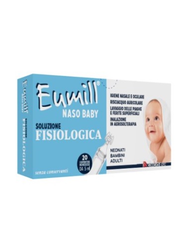 Eumill Naso Baby Soluzione Fisiologica 20 Contenitori Monodose 5 Ml