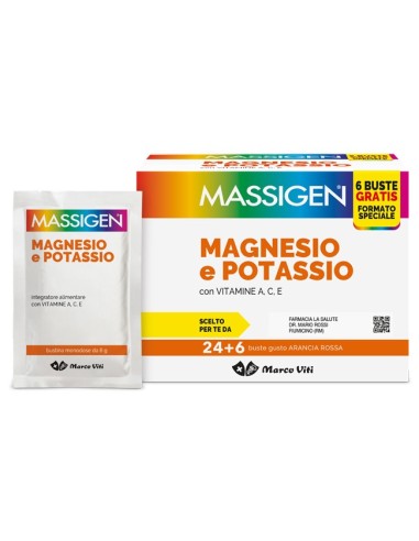Massigen Magnesio Potassio 24 Bustine + 6 Bustine