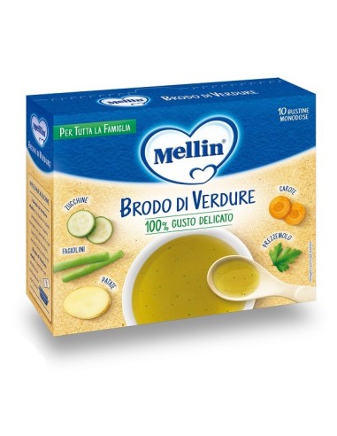 Mellin Brodo Di Verdure 10 X 8 G