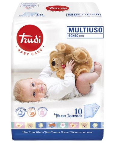 Trudi Baby Care Telini Multiuso 60x60 Cm 10 Pezzi