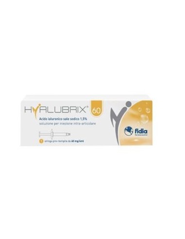 Siringa Intra-articolare Hyalubrix 60 Acido Ialuronico 1,5%60 Mg 4 Ml