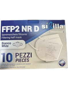 Sibilla Mascherina Ffp2 Modello 601 Bianco 10 Pezzi