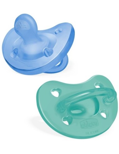 Chicco Gommotto Silicone Azzurro 16-36 Mesi 2 Pezzi