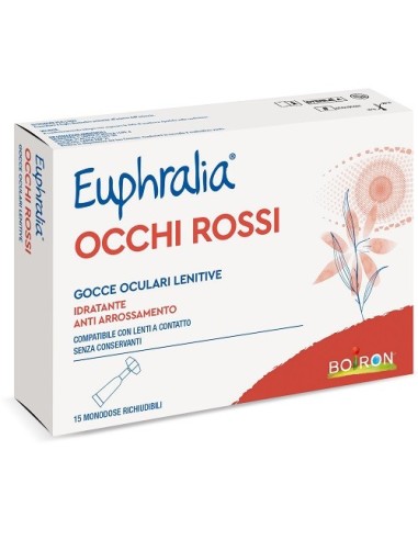 Gocce Oculari Lenitive Euphralia Occhi Rossi 15 Flaconcini Monodose 0,5 Ml