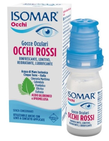 Isomar Occhi Rossi Gocce Oculari Acido Ialuronico 0,20% 10 Ml