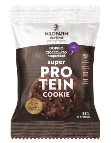 Wildfarm Super Protein Cookie Doppio Cioccolato Acai 50 G
