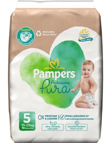 Pampers Protezione Pura Junior Pannolini 19 Pezzi