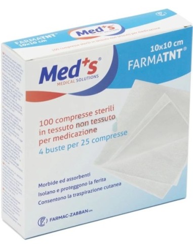 Garza Compressa Meds Tessuto Non Tessuto 10x10cm 100 Pezzi