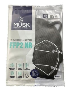 Musk Mascherina Ffp2 Musk021 Black 1 Pezzo