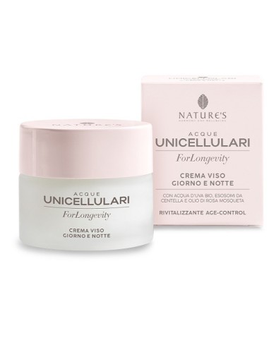 Nature's Acque Unicellulari Forlongevity Crema Viso Giorno Notte 50 Ml