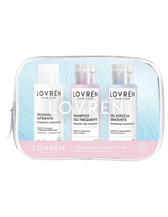 Lovren Beauty Travel Size 1 Balsamo 100 Ml + 1 Shampoo Uso Frequente 100 Ml + 1 Gel Doccia 100 Ml