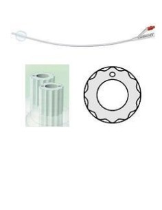 Catetere Vescicale In Silicone Profilcath Plus Scanalato 2 Vie Ch16 Lunghezza 31 Cm Punta Cilindrica 2 Fori Contrappostipallonci