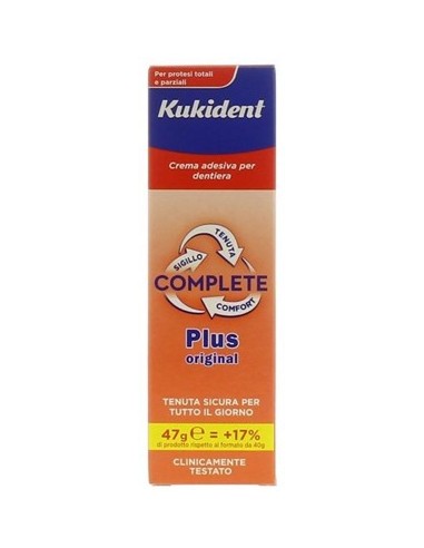 Kukident Plus Complete Crema Adesiva Per Protesi Dentarie 47g