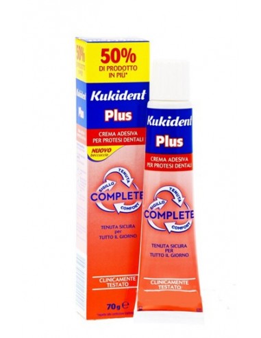 Kukident Plus Complete Crema Adesiva Per Protesi Dentarie 70g