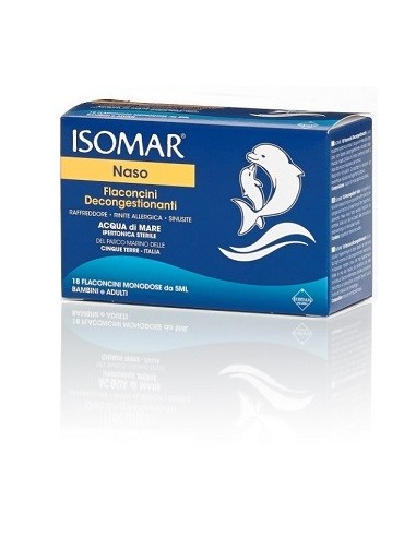 Isomar Soluzione Ipertonica Acqua Mare 18 Flaconcini Monodose 5 Ml