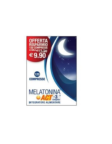 Melatonina Act 1mg +3 Complex 120 Compresse 18 G