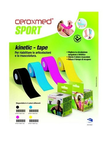 Ceroxmed Sport Kinetic Tape Blu 1 Pezzo