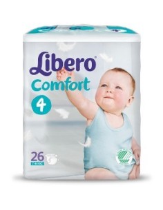 Libero Comfort 4 Pannolino Per Bambino 7-11 26 Pezzi