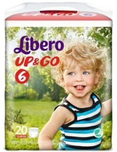 Libero Up&go Pannolino Per Bambino Taglia 6 4x20 Pezzi