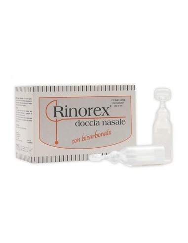 Fiala Per Doccia Nasale Rinorex Bicarbonato 5 Ml 15 Pezzi