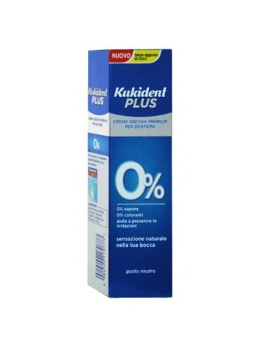 Kukident Plus 0% Crema Adesiva Per Protesi Dentarie 40 G