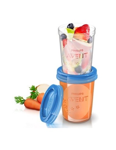 Avent Vasetti Via Coperchio 240 Ml 5 Pezzi