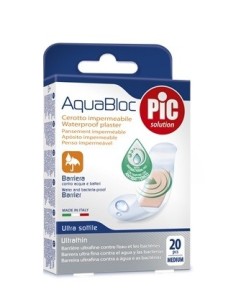 Cerotto Pic Aquabloc 19x72mm Antibatterico 20 Pezzi