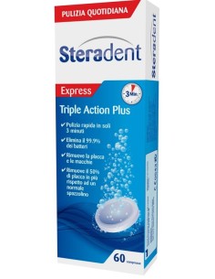 Steradent Triple Action Plus 60 Compresse Pulenti