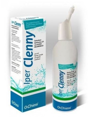 Iper Clenny Spray Nasale Erogazione Continua Soluzione Ipertonica Con Acido Ialuronico 100 Ml