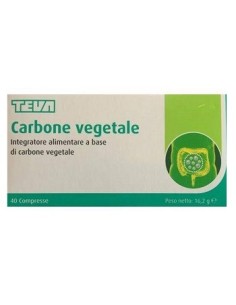 Carbone Vegetale Teva 40 Compresse 16,2 G