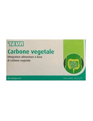Carbone Vegetale Teva 40 Compresse 16,2 G