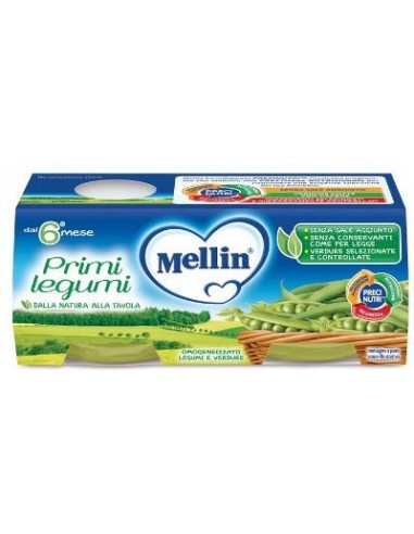 Mellin Omogeneizzato Primi Legumi 2 X 80 G