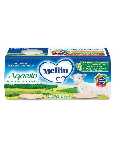 Mellin Omogeneizzato Agnello 2 Pezzi X 80 G