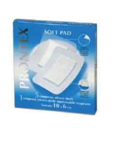 Garza Compressa Prontex Soft Pad 10x6 Cm 6 Pezzi (5 Tnt + 1impermeabile Aqua Pad)