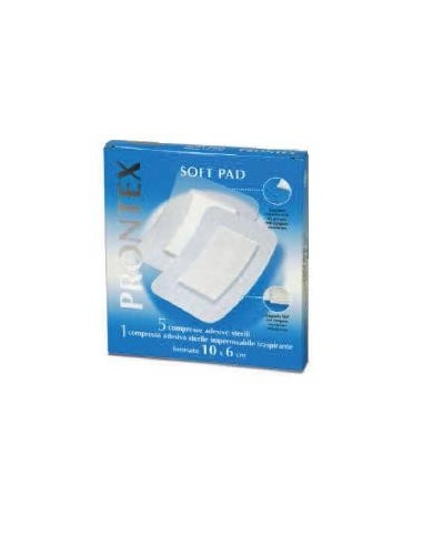 Garza Compressa Prontex Soft Pad 10x6 Cm 6 Pezzi (5 Tnt + 1impermeabile Aqua Pad)