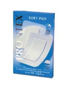 Garza Compressa Prontex Soft Pad 10x12,5 6 Pezzi (5 Tnt + 1impermeabile Aqua Pad)