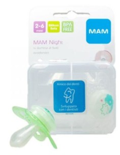 Mam Night Succhietto 2-6 Mesi Silicone Confezione Doppia