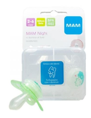 Mam Night Succhietto 2-6 Mesi Silicone Confezione Doppia